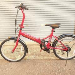 ジモティー価格¥10000?】??折り畳み自転車 CAPTAIN STAG レッド