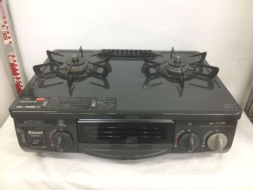 中古　美品　リンナイ　ガステーブル　ガスコンロ　都市ガス用　ガスホース付　グリル未使用　W560　愛知　一宮市　江南市　稲沢　名古屋　岐阜　各務ヶ原　岐南町　羽島　三重　グッドプライス一宮
