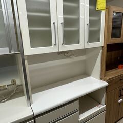 ジモティ来店特価!!　食器棚　ホワイト　　J-10255