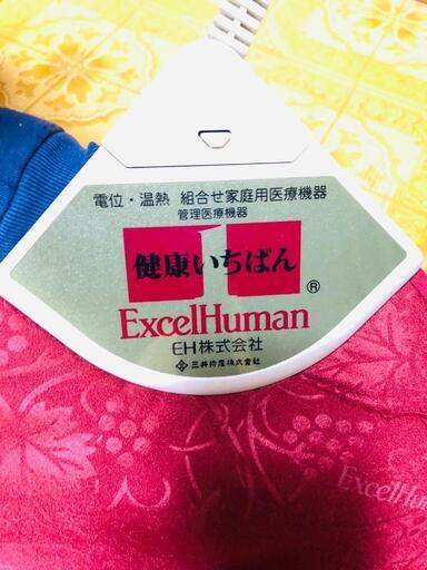 冬ギフト セ ExcelHuman 健康いちばん 赤色 シングルサイズ 電気毛布・ひざ掛け