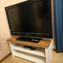 【取引中】SONY32型テレビ＋白い木製のテレビ台【セット】