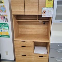 J7908 NITORI ニトリ 食器棚 キッチンボード エトナ90KB ライト