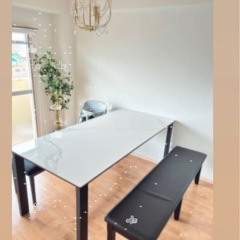 最終値下げしました‼️大理石柄ダイニングテーブル