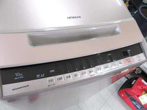 洗濯機 10.0kg 2019年製 HITACHI BW-V100C ビートウォッシュ