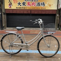 【絶対にすぐ売れます】 ブリヂストン  26インチ 5段変速 オートライト 特大カゴ