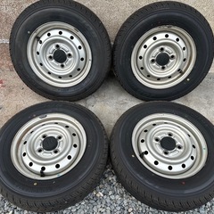 【DA64V型 エブリィバン 純正ホイール付き 超バリ山タイヤ 4本セット】 YOKOHAMA JOB RY52 145R12 6PR LT  軽バンや軽トラックなどの軽貨物車専用タイヤです。