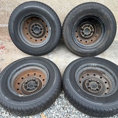 【DA64V型 エブリィバン 純正ホイール付き 超バリ山タイヤ 4本セット】 YOKOHAMA JOB RY52 145R12 6PR LT  軽バンや軽トラックなどの軽貨物車専用タイヤです。