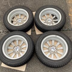  WEDS DEBOR 15インチアルミ 15×5.5J +42 4H PCD100  175/65R15 スタッドレスアルミタイヤ4本 アクア キューブ スイフト