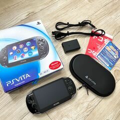 SONY PS Vita PCH-1100 Black Console, w/Manual Box set