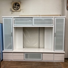 S743 ⭐ 展示品 NITORI 壁面テレビボード+サイドキャビネット2点 ポスティアNシリーズ 幅240cm