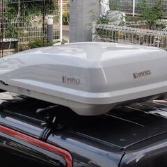 inno ルーフボックス BR220 ホワイト 中古 左開き ルーフBOX 小型車、軽自動車用
