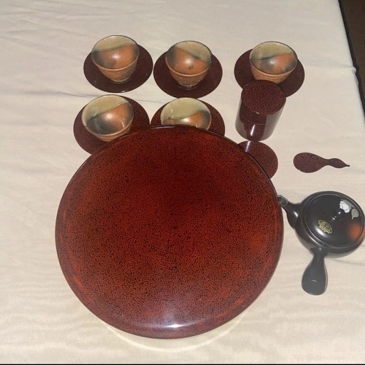 ななこやき茶箱と茶器