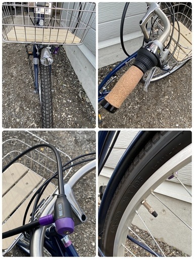 26インチ 自転車 あさひ コーストライン 6段変速 ライト カギ2個付き