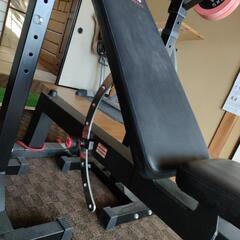 トレーニングベンチ、ダンベル等