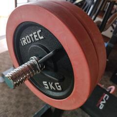 トレーニングベンチ、ダンベル等