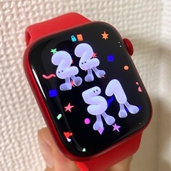 《美品本体＆充電ケーブル》Apple Watch Series 8 45mm color RED