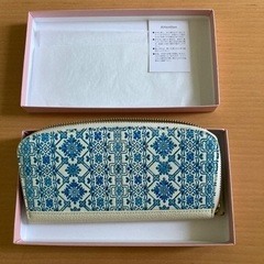 中古美品】友禅文庫 レディース 長財布 本革 日本製