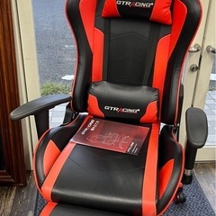 【中古品】GTRACING ゲーミングチェア Bluetoothスピーカー付き サラウンド効果 PC/PS4/PS5/XBOX/SWITCH等対応(専用USBアダプタ使用) オフィスチェア デスクチェア パソコンチェア ハイバック ヘッドレスト ランバーサポート ひじ掛け 音楽ゲーミングチェア オットマンあり