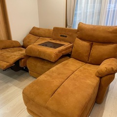 3人がけソファ　左カウチ　