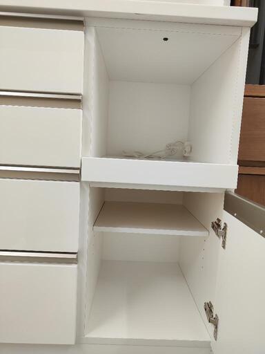 ☆ジモティ割あり☆ ニトリ 食器棚 ホワイト H200×D45×W120