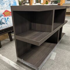 モデルルーム展示品】W1200 シェルフ 木目調ダークブラウン【JX1027-01】
