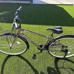 超美品（2ヶ月） 27インチ 外装6段変速 アパッシュ マルイシサイクル マットミニタリー（カーキ）オートライト 耐摩耗タイヤ LEDオートライト 前後泥除け付