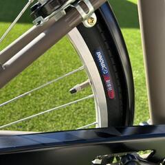 超美品（2ヶ月） 27インチ 外装6段変速 アパッシュ マルイシサイクル マットミニタリー（カーキ）オートライト 耐摩耗タイヤ LEDオートライト 前後泥除け付