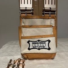 ニックス(KNICKS)帆布生地ヌメ革補強3段腰 # KH-301H ピンクゴールド