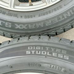 冬 スバル XV フォレスター レガシィ アウトバック 17インチ PCD100【富山】225/60R17 ダンロップ 中古4本 アリア（社外アルミホイール）スバル仕様 +48