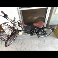 カゴ付き折りたたみ自転車