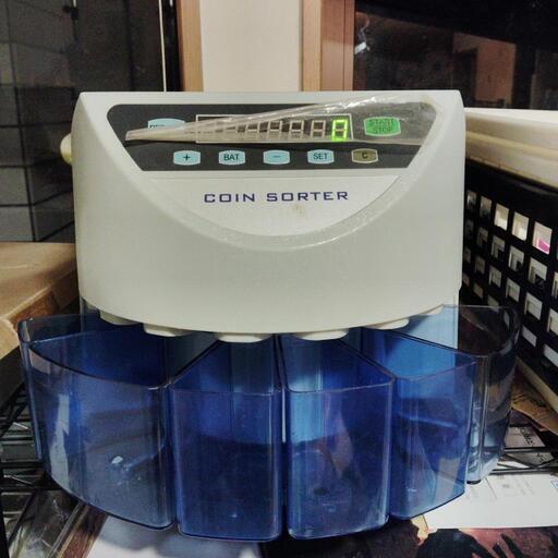 新500円玉対応 コインカウンター 自動 硬貨 計数機 電動 高速 コインソーター 選別 デジタル