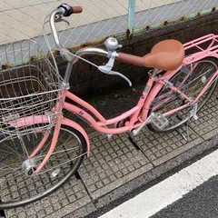 26インチ自転車】内装3段変速、LEDオートライト付❗️鍵新品❗️スペアキー