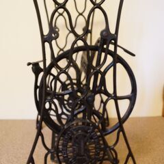 アンティーク　足踏みミシン　テーブル脚　SINGER　網目