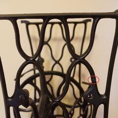 アンティーク　足踏みミシン　テーブル脚　SINGER　網目