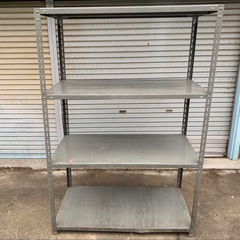 引き取り限定 埼玉発 ①業務用スチールラック 4段 グレー 180cm