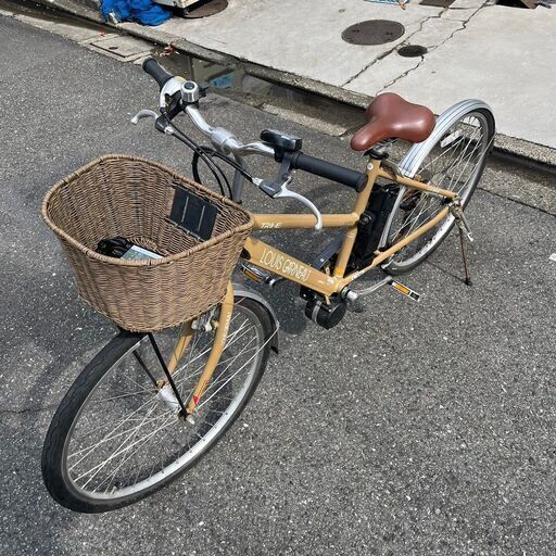 ルイガノ 電動アシスト自転車 ベージュ系 26インチ