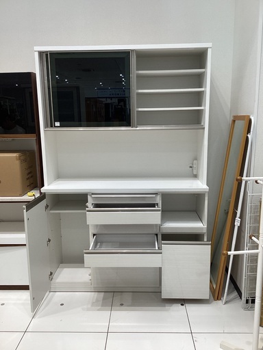 ドリーム川西店御来店限定】 3枚扉オープンボード ホワイト H1796×W886