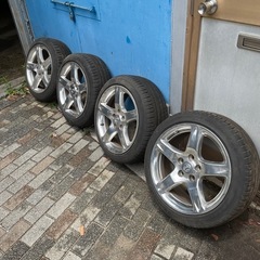 【 タイヤ ホイール 】アリスト 16系 17×8JJ 50 純正 Vベルテックス / 215/50R17 iG30 / 中古 現状品