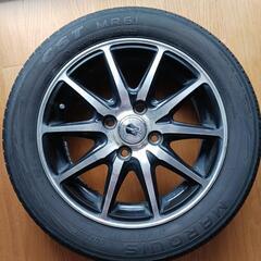 アルミホイルとタイヤ155、65R14 ,75T
