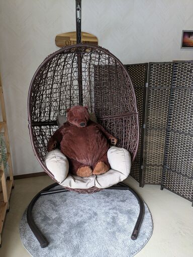 （中古）ハンギングチェア　たまご型