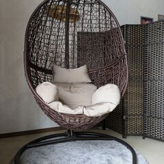 （中古）ハンギングチェア　たまご型