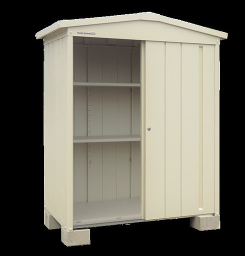 マツモト物置 小型物置 nt137dn 白色 専用ブロック有り