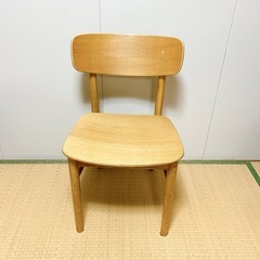 【美品‼️】無印良品 ラウンドチェア・オーク材①
