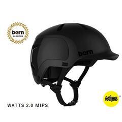 バーン bern WATTS 2.0 MIPS ワッツ 2.0 MATTE BLACK マットブラック 黒×白 自転車 スケートボード スノーボード BMX ピスト ヘルメット