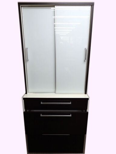 新札幌 河口家具製作所 食器棚 ダイニングボード バモス 80-DB ホワイト系 No.2880