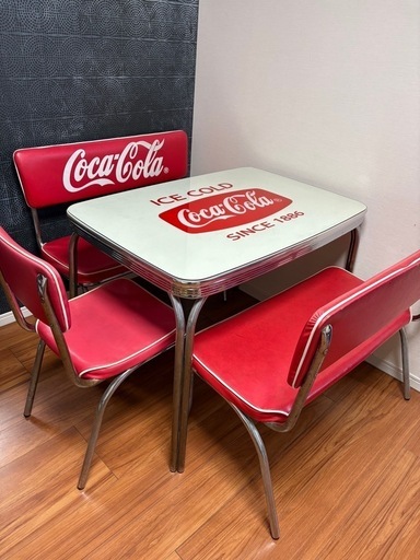 Coca-Cola レトロテーブルセット チェア アメリカン 大型家具多数お