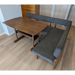 unico SUK ダイニング ベンチ セット L字