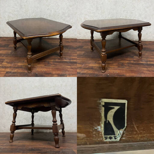 レトロ キツツキ 飛騨産業 サイドテーブル 丸テーブル コーヒーテーブル 飛騨産業 キツツキ サイドテーブル 丸テーブル 円卓 テーブル