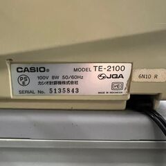 CASIO】 カシオ 電子レジスター TE-2100 100V 動作品 レジポス 店舗