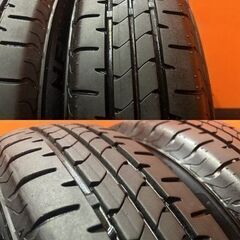 タイヤ走行短め【BS NEWNO 155/80R13】夏タイヤ【FEID 社外ホイール 13インチ 4.5J4HPCD100+35】ヴィッツ パッソ等　(VTF990) 